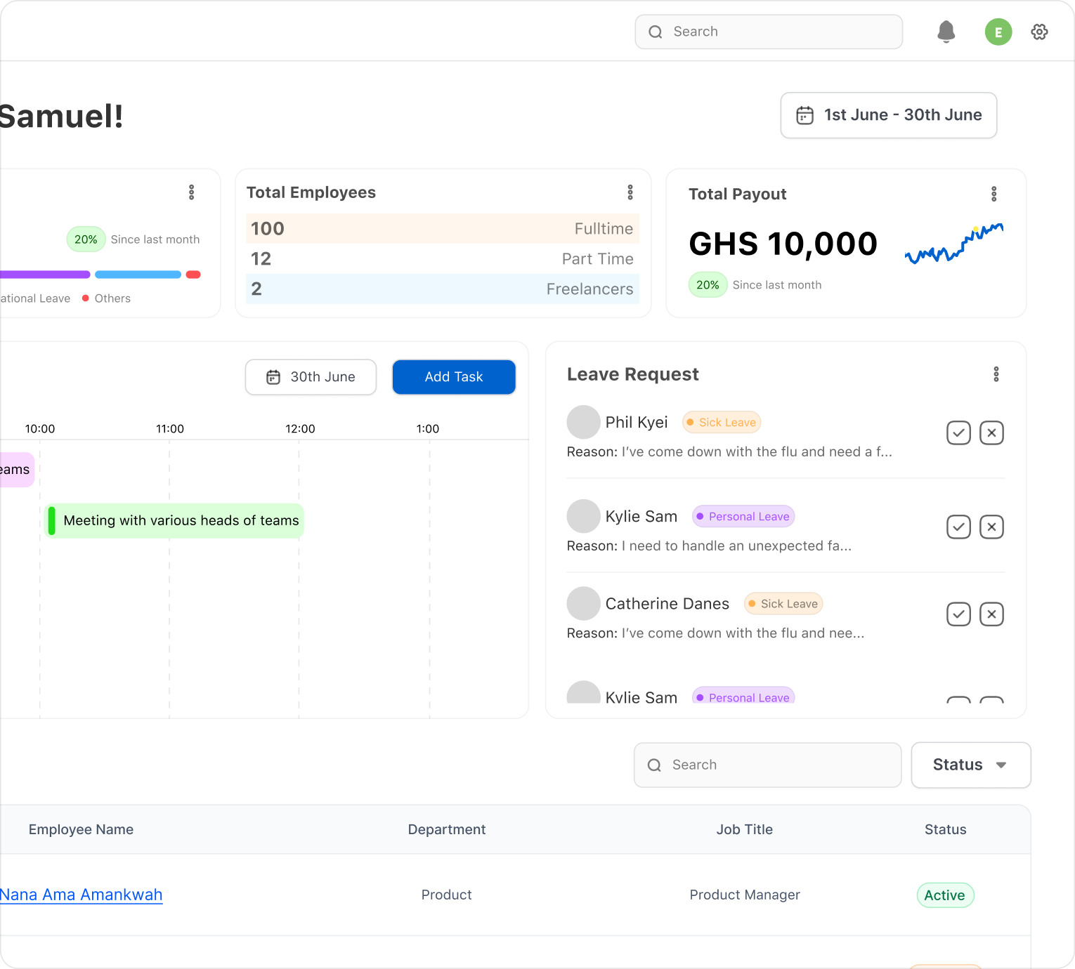 HR Dashboard